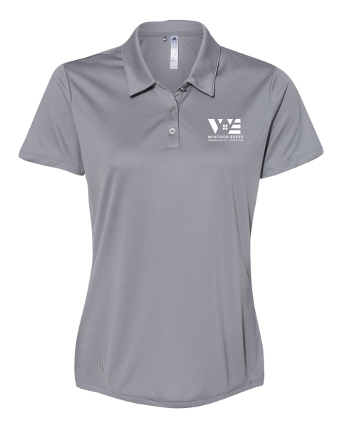 Windsor Essex Community Housing Ladies' Adidas® Mélange Polo with Embroidered Logo