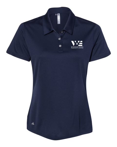 Windsor Essex Community Housing Ladies' Adidas® Mélange Polo with Embroidered Logo