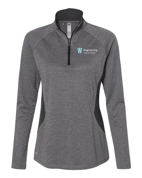 U of W Engineering Ladies' Lightweight Adidas Quarter-Zip Pullover with Embroidered Logo