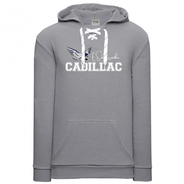 Lamothe-Cadillac Adult Lace Hoodie with Printed Logo