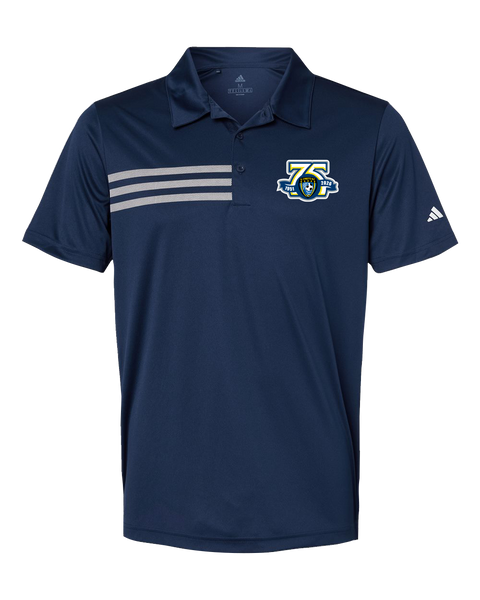Caboto Soccer Club 75th Anniversary Mens' Adidas® 3-Stripes Chest Polo with Printed Logo