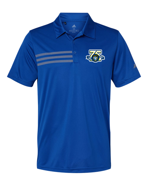 Caboto Soccer Club 75th Anniversary Mens' Adidas® 3-Stripes Chest Polo with Printed Logo