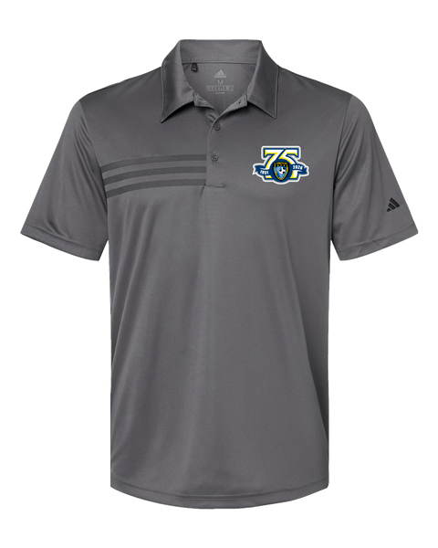 Caboto Soccer Club 75th Anniversary Mens' Adidas® 3-Stripes Chest Polo with Printed Logo