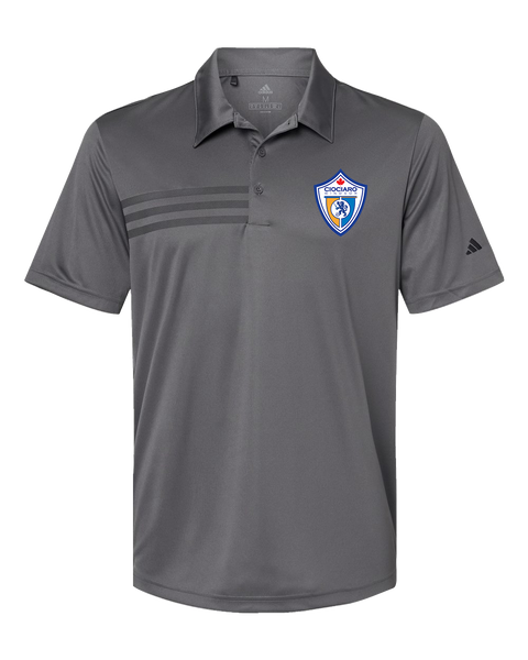 Ciociaro Soccer Crest Mens' Adidas® 3-Stripes Chest Polo with Printed Logo