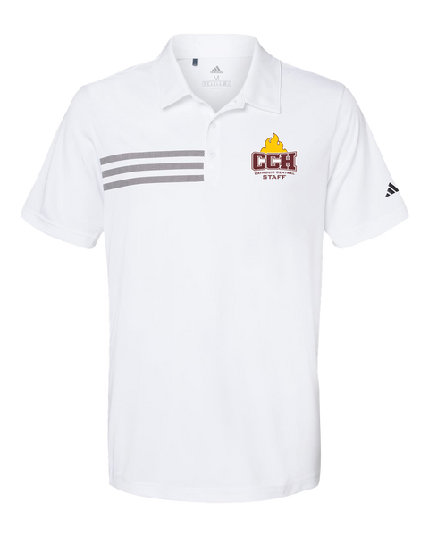 Catholic Central Mens' Adidas® 3-Stripes Chest Polo with Embroidered Logo