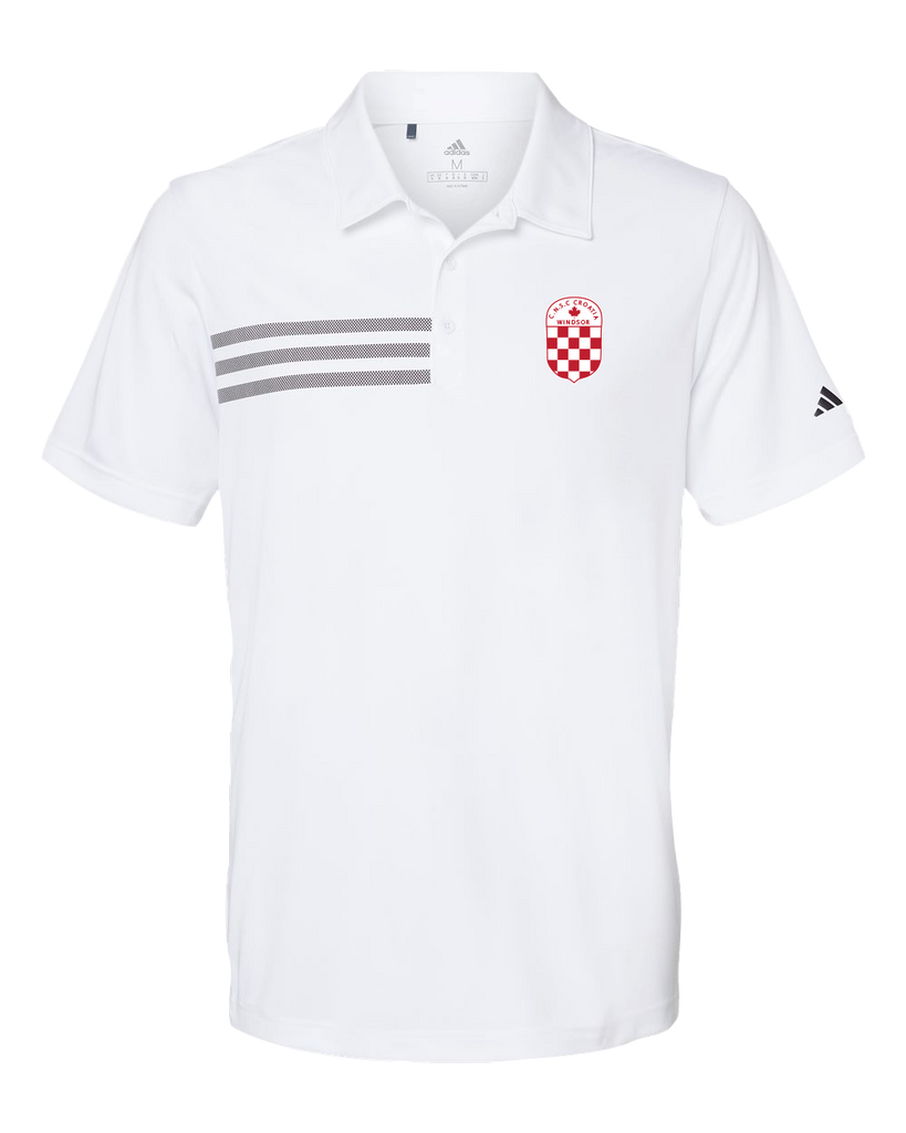 C.N.S.C. Windsor Croatia Mens' Adidas® 3-Stripes Chest Polo with Embroidered Logo