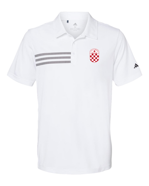 C.N.S.C. Windsor Croatia Mens' Adidas® 3-Stripes Chest Polo with Embroidered Logo