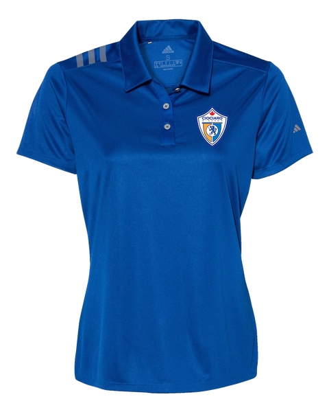 Ciociaro Soccer Crest Ladies' Adidas® 3-Stripes Chest Polo with Printed Logo