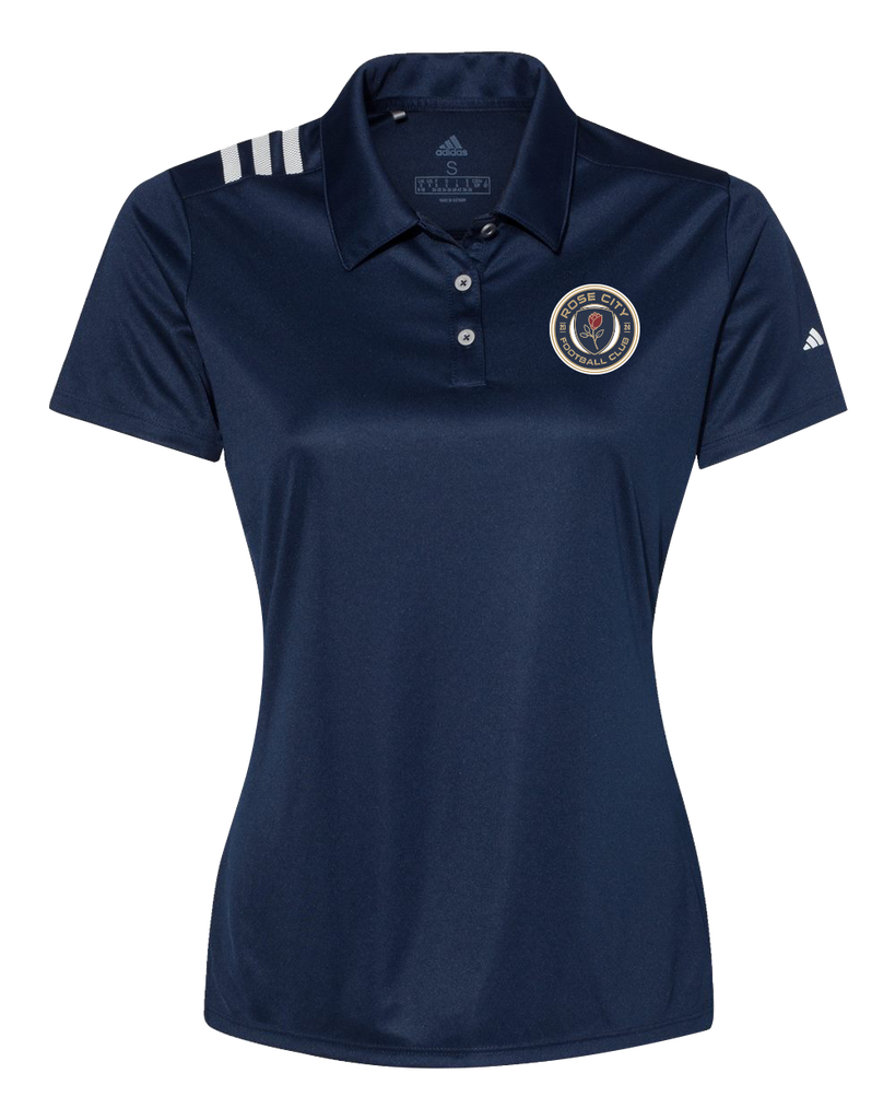 Rose City Football Club Ladies' Adidas® 3-Stripes Chest Polo with Printed Logo