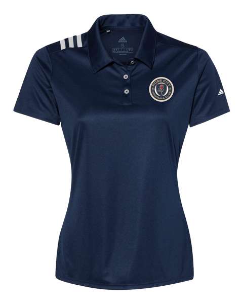 Rose City Football Club Ladies' Adidas® 3-Stripes Chest Polo with Printed Logo