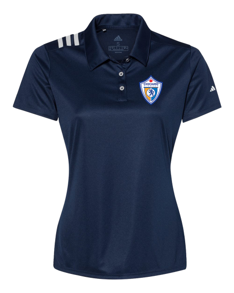 Ciociaro Soccer Crest Ladies' Adidas® 3-Stripes Chest Polo with Printed Logo