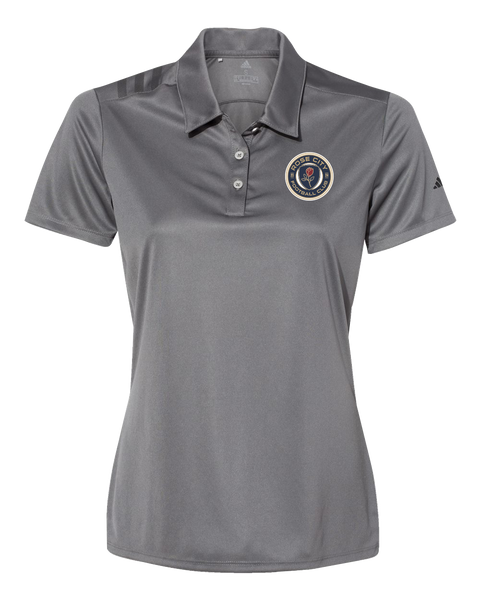 Rose City Football Club Ladies' Adidas® 3-Stripes Chest Polo with Printed Logo