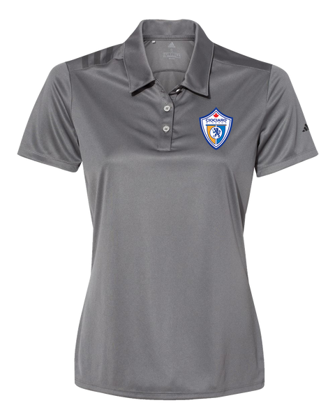 Ciociaro Soccer Crest Ladies' Adidas® 3-Stripes Chest Polo with Printed Logo