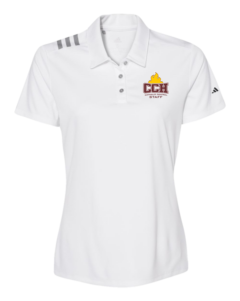Catholic Central Ladies' Adidas® 3-Stripes Chest Polo with Embroidered Logo