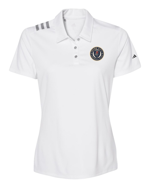 Rose City Football Club Ladies' Adidas® 3-Stripes Chest Polo with Printed Logo