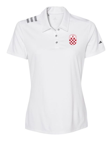 C.N.S.C. Windsor Croatia Ladies' Adidas® 3-Stripes Chest Polo with Embroidered Logo
