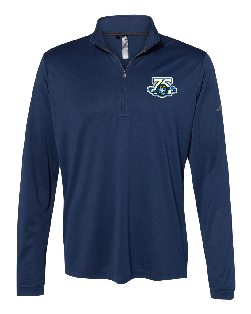 Caboto Soccer Club 75th Anniversary Mens' Adidas® Lightweight Quarter-Zip Pullover with Printed Logo