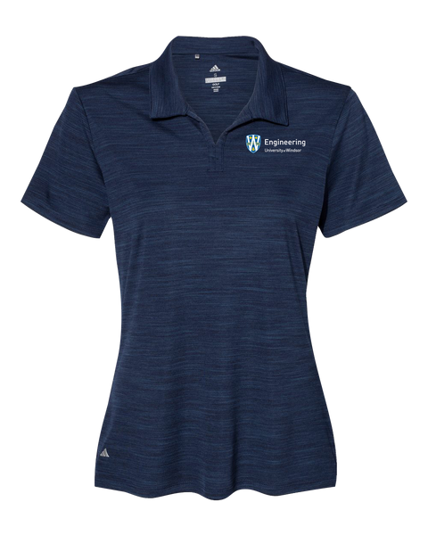 U of W Engineering Ladies' Adidas Mélange Polo with Embroidered Logo