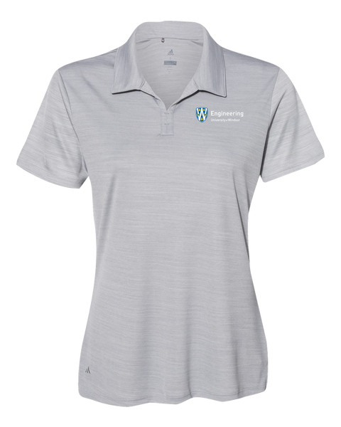 U of W Engineering Ladies' Adidas Mélange Polo with Embroidered Logo