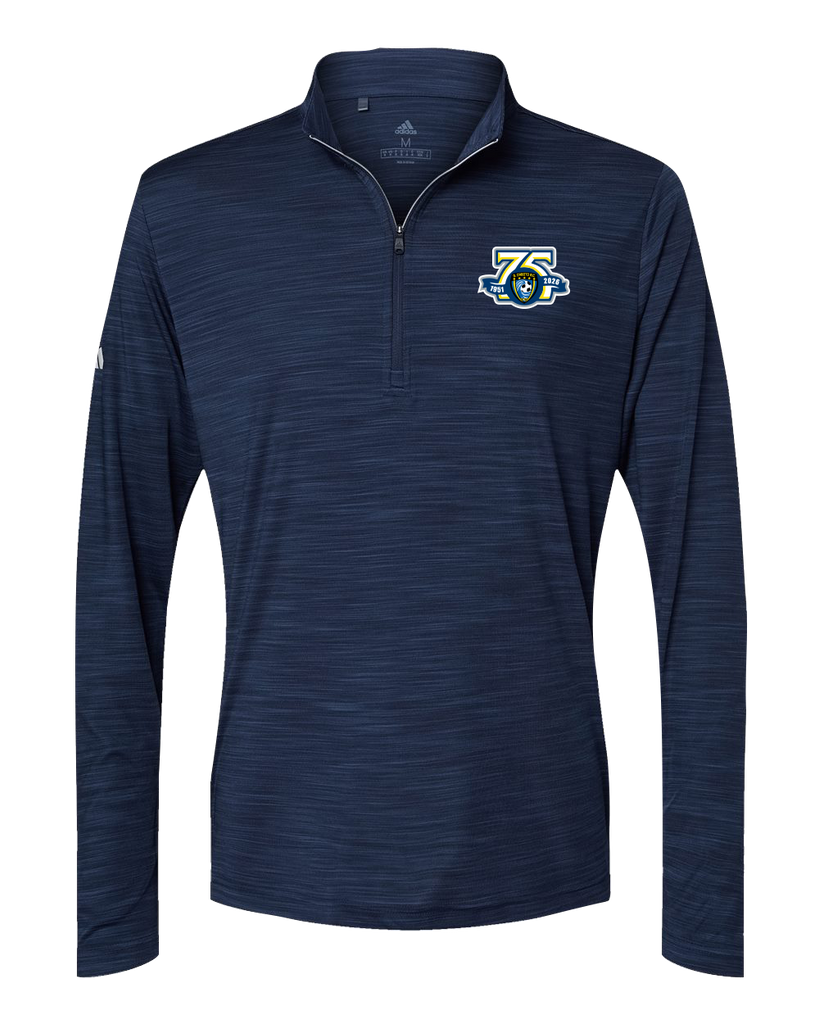 Caboto Soccer Club 75th Anniversary Mens' Adidas® Lightweight Mélange Quarter-Zip Pullover with Printed Logo