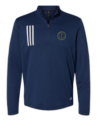 Rose City Football Club Mens' Adidas® 3-Stripes Double Knit Quarter-Zip Pullover with Printed Logo