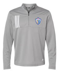 Ciociaro Soccer Crest Mens' Adidas® 3-Stripes Double Knit Quarter-Zip Pullover with Printed Logo