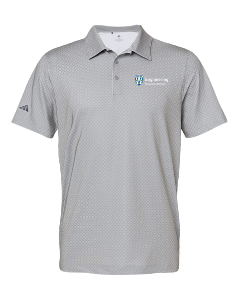 U of W Engineering Adidas Diamond Dot Print Polo with Embroidered Logo