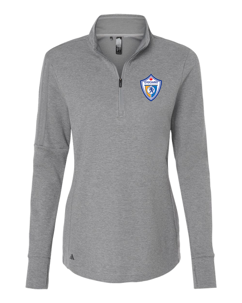 Ciociaro Soccer Crest Ladies' Adidas® Quarter-Zip Sweater with Printed Logo