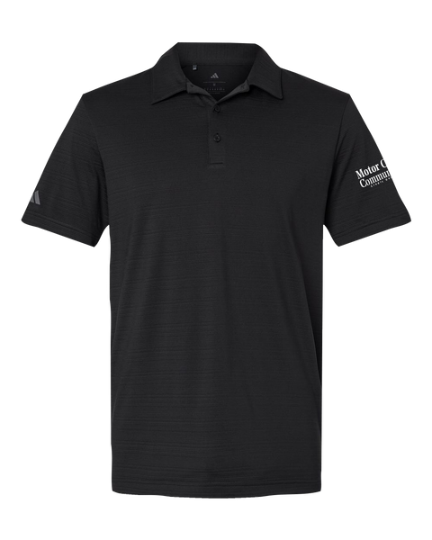 Motor City Community Credit Union Men's Adidas® Textured Stripe Polo with Printed Logo