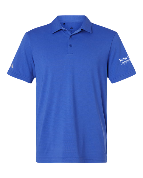 Motor City Community Credit Union Men's Adidas® Textured Stripe Polo with Printed Logo