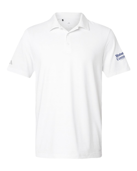 Motor City Community Credit Union Men's Adidas® Textured Stripe Polo with Printed Logo