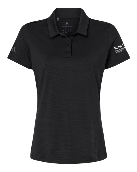 Motor City Community Credit Union Ladies' Adidas® Textured Stripe Polo with Printed Logo