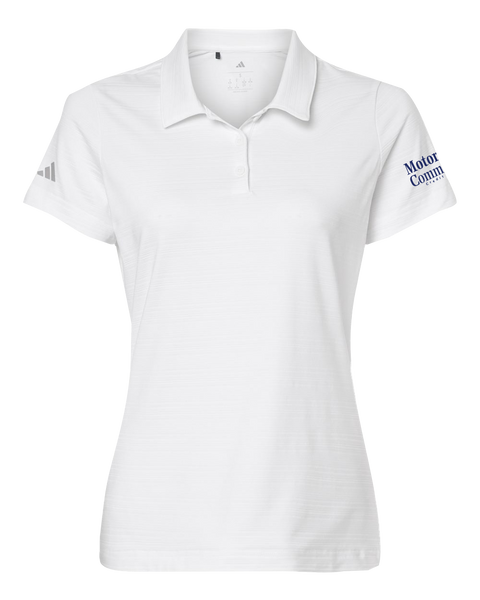 Motor City Community Credit Union Ladies' Adidas® Textured Stripe Polo with Printed Logo