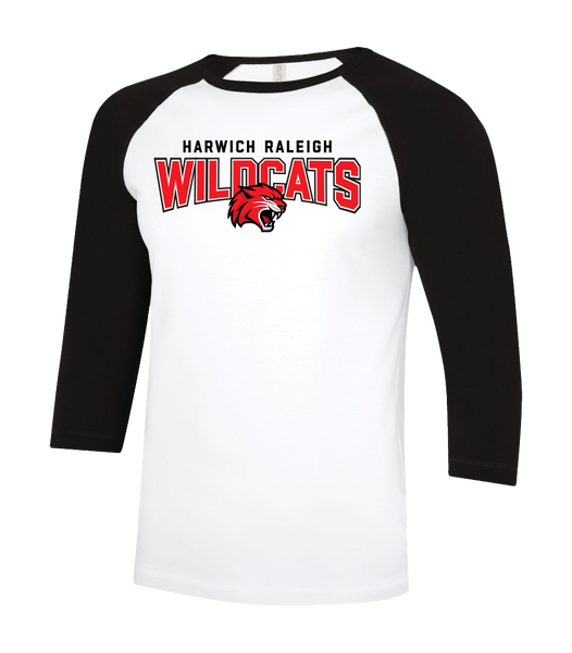 Harwich Raleigh Youth Two Toned Baseball T-Shirt with Printed Logo
