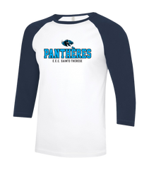 Pantheres Youth Two Toned Baseball T-Shirt with Printed Logo