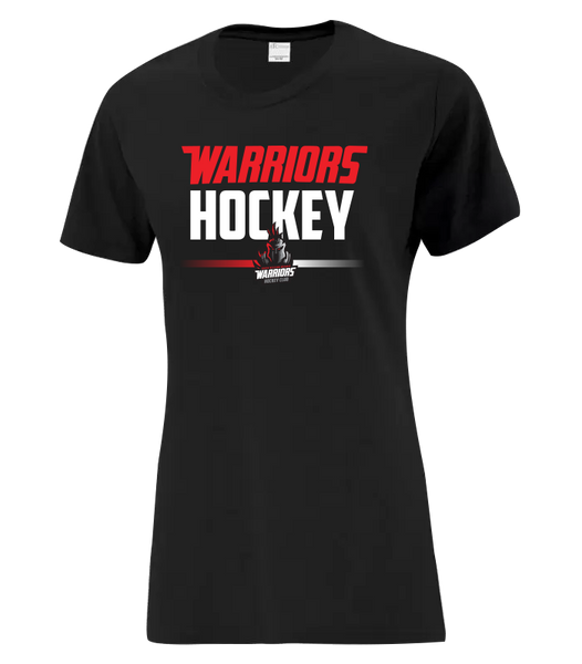 Warrior Hockey Ladies Cotton T-Shirt with Printed Logo