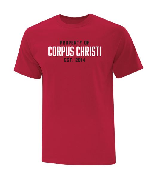 "Property of Corpus Christi" Adult Cotton Short Sleeve with Printed Logo