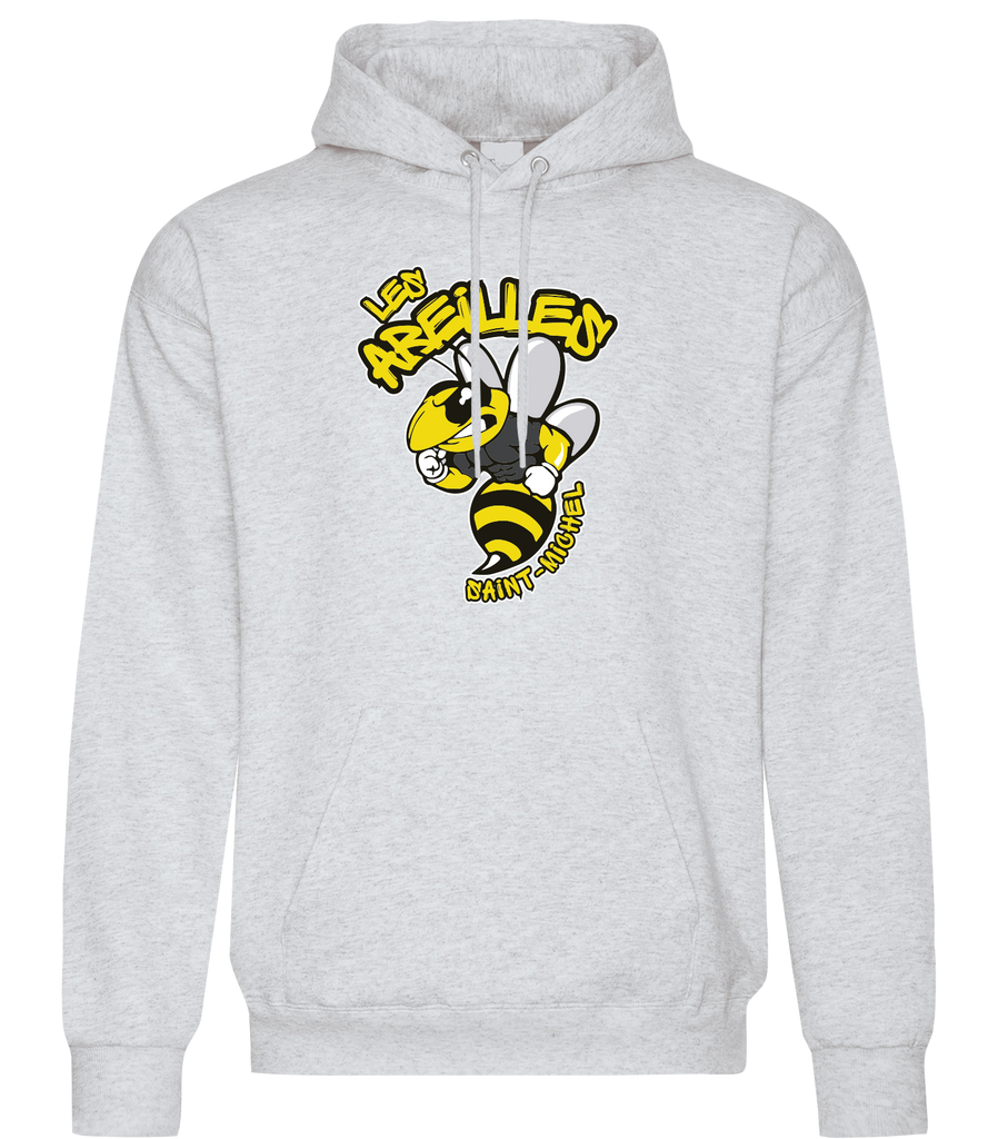 Les Abeilles Saint-Michel Adult Cotton Pull Over Hooded Sweatshirt with Printed Logo