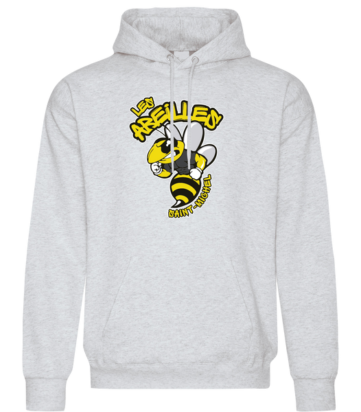 Les Abeilles Saint-Michel Adult Cotton Pull Over Hooded Sweatshirt with Printed Logo