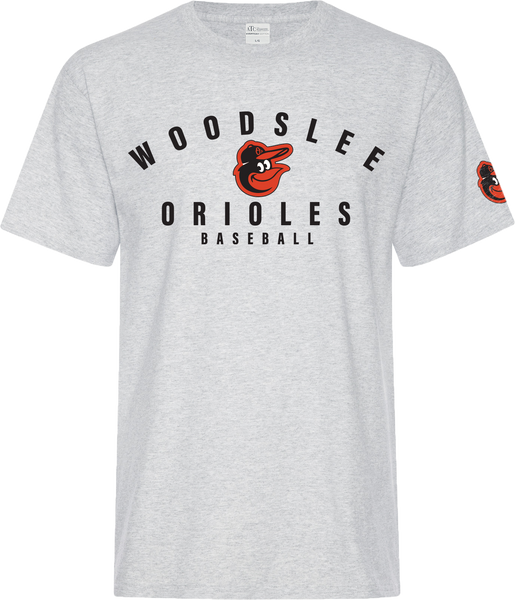 Orioles Adult Cotton T-Shirt with Printed Logo with Sleeve Logo