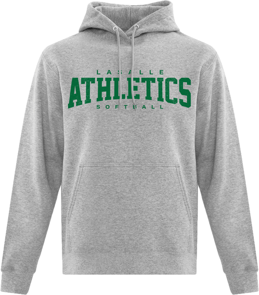 'Athletics' Adult Cotton Pull Over Hooded Sweatshirt with Printed Logos
