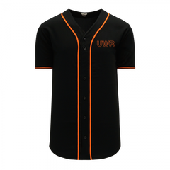 UWR Team Unisex Full Button Baseball Jersey with Printed Left Chest Logo
