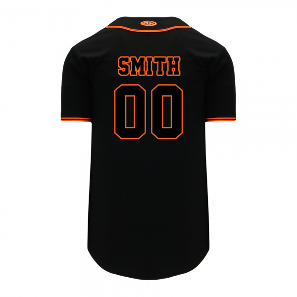 UWR Team Unisex Full Button Baseball Jersey with Printed Left Chest Logo
