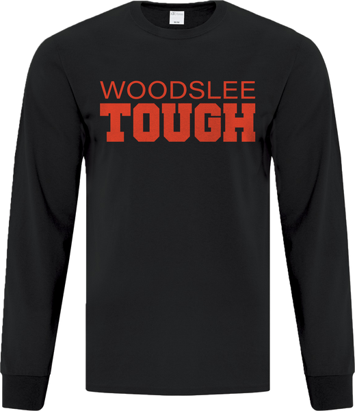"Woodslee Tough" Adult Cotton Long Sleeve with Printed Logo