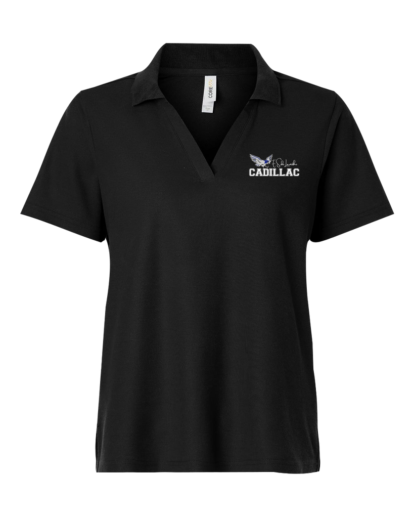 Lamothe-Cadillac Ladies Performance Pique Polo with Embroidered Logo