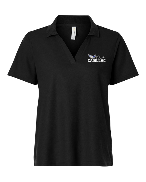 Lamothe-Cadillac Ladies Performance Pique Polo with Embroidered Logo