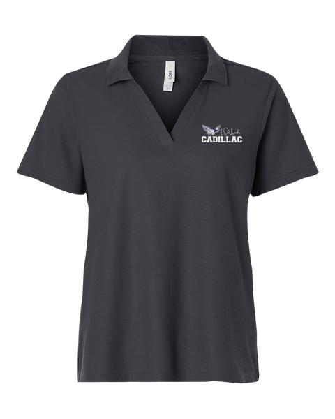 Lamothe-Cadillac Ladies Performance Pique Polo with Embroidered Logo
