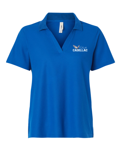 Lamothe-Cadillac Ladies Performance Pique Polo with Embroidered Logo