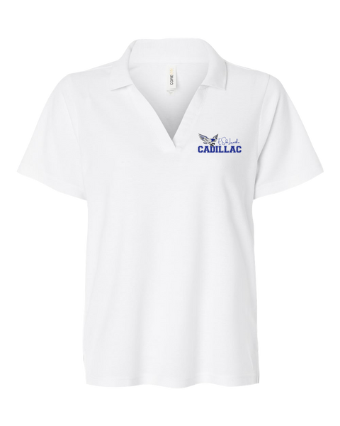 Lamothe-Cadillac Ladies Performance Pique Polo with Embroidered Logo