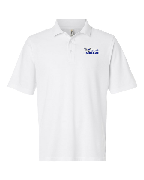 Lamothe-Cadillac Adult Performance Pique Polo with Embroidered Logo